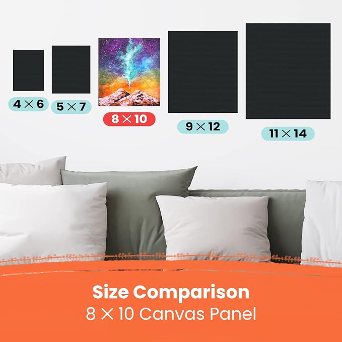 Chalkola Black Canvas Panels 8x10 inch - Image 2