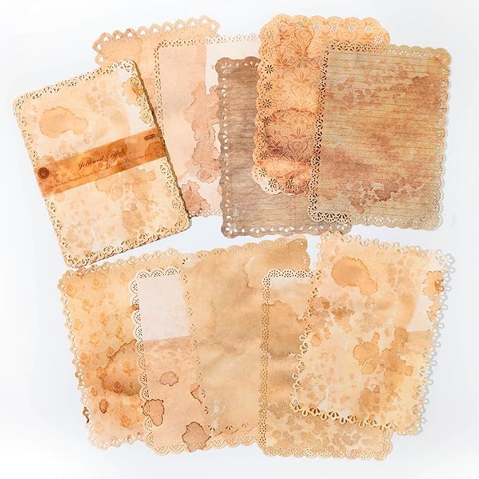 30 Sheets Lace Edged Vintage Scrapbook Paper, Scrapbooking, Letter Writing - Image 8