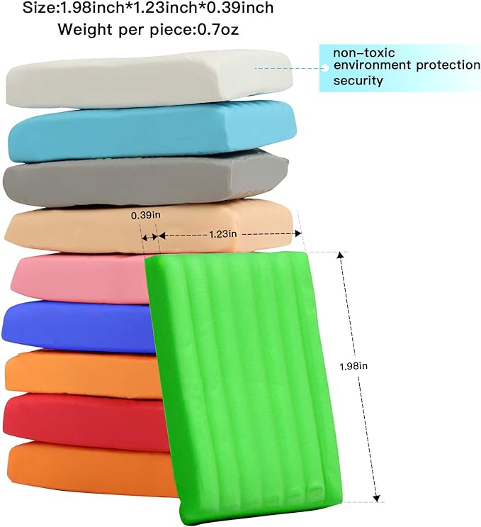 Aestd-ST Polymer Clay Kit 50 Colors, Oven Bake Modeling Clay - Image 3