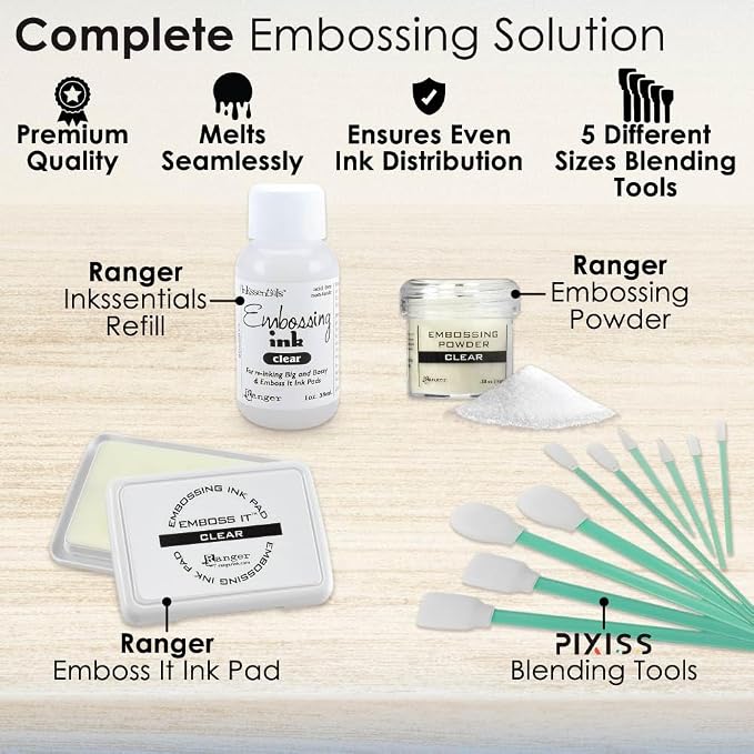 Ranger Emboss It Ink Pad and Reinker and Embossing Powder and Blending Tools - Image 2