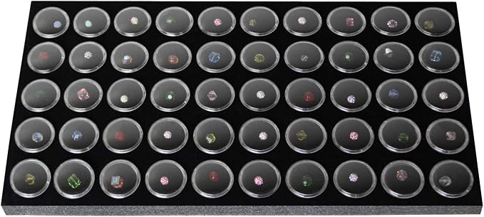Ikee Design Jewelry Storage Tray Insert, 50 Gemstone Display Jars, Home - Image 3