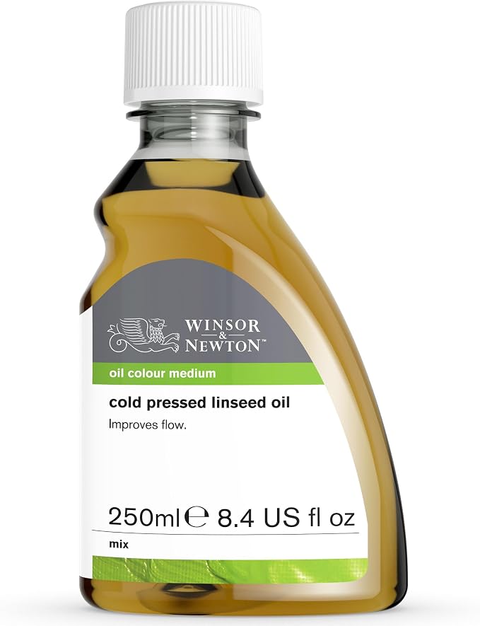 Winsor & Newton Cold Pressed Linseed Oil, 250ml Bottle - Image 9