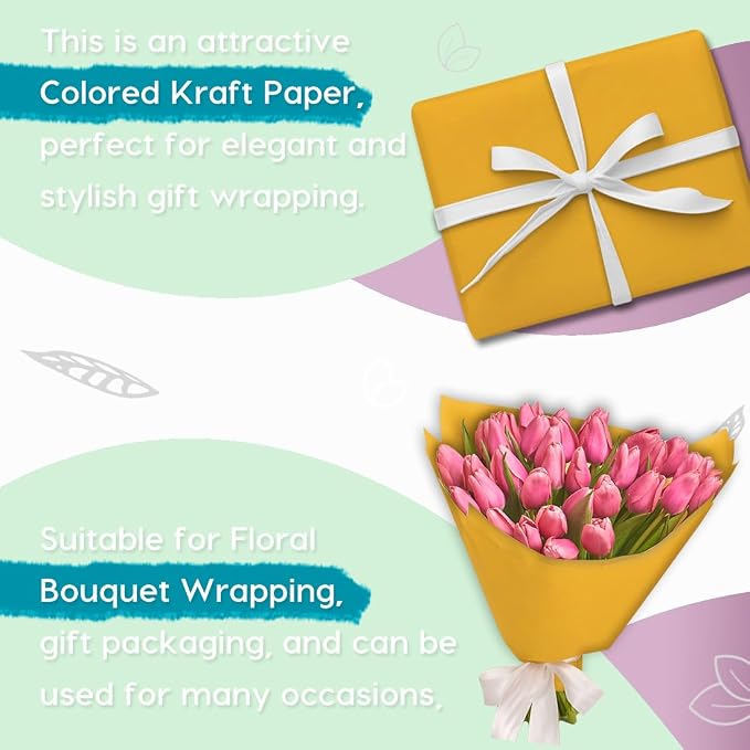 PerkHomy Orange Kraft Paper Roll 36" x 1 - Image 4