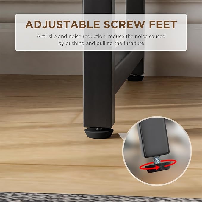 PayLessHere | 47 Inch Computer Desk | Black | Office Desk - Image 5