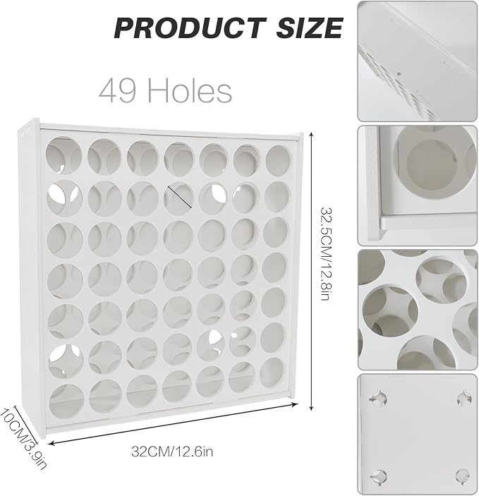 2pack Acrylic Paint Organizer 49 Holes Craft Paint Storage - Image 2