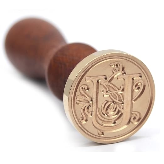 Medieval Initial Alphabet Sealing Wax Stamps, Brass Head Wooden Handle by TELOSMA