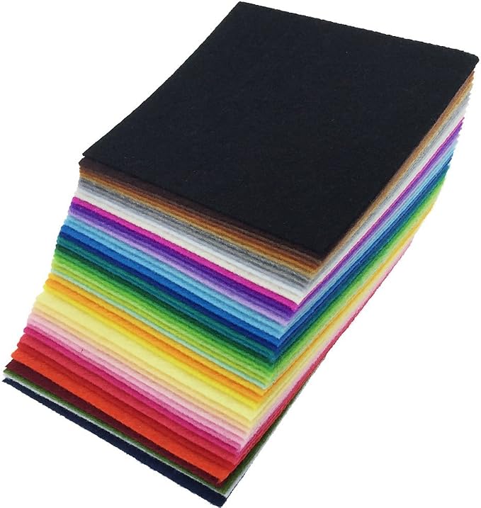 42pcs Felt Fabric Sheet 4"x4" Assorted Color DIY Craft Squares Nonwoven 1mm - Image 6