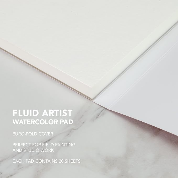 Fluid Watercolor Paper Fold Over Pad, 11 x 15 inches, 20 White Sheets 140 lb - Image 4