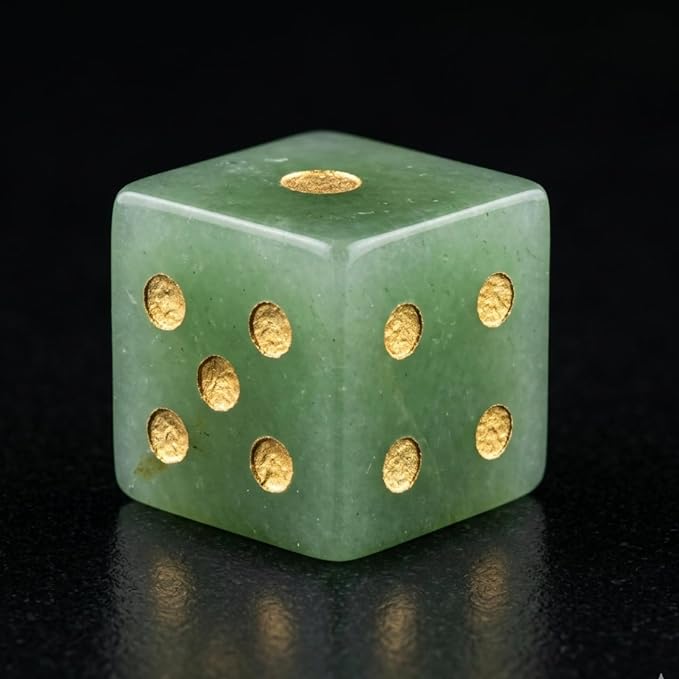 2PCS Crystal D6 Dice, 16mm Natural Gemstone Mahjong Dice Set Stone Dice - Image 6