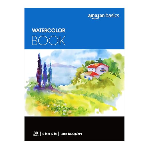 Amazon Basics Watercolor Pad for Beginners, Adults and Students, Cold Press by AmazonBasics