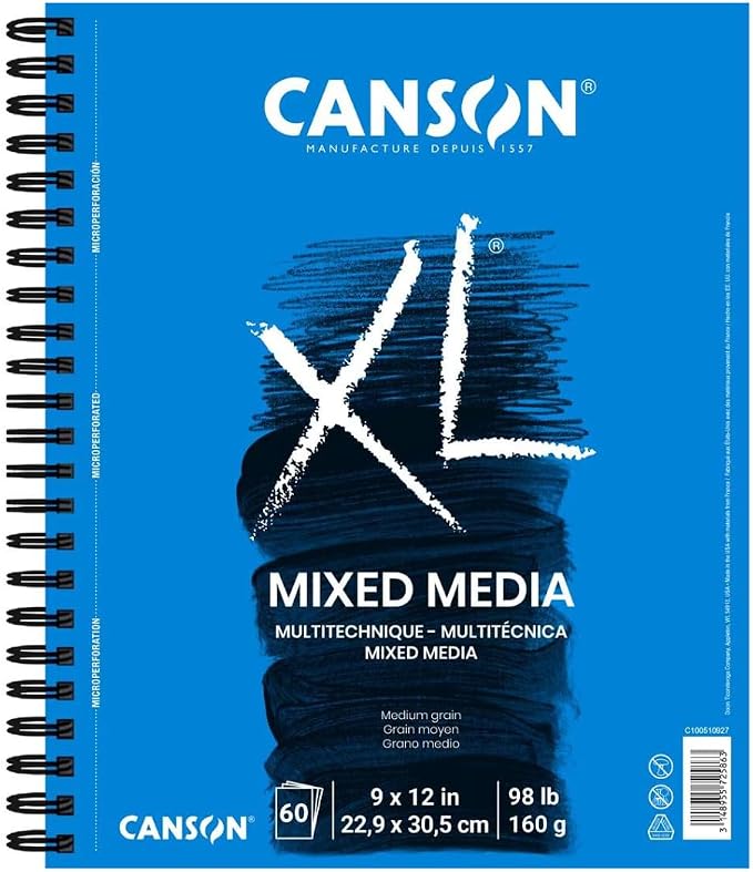 Canson XL Series Mixed Media Pad 9" x 12", 60 Sheets/Pad - Image 2