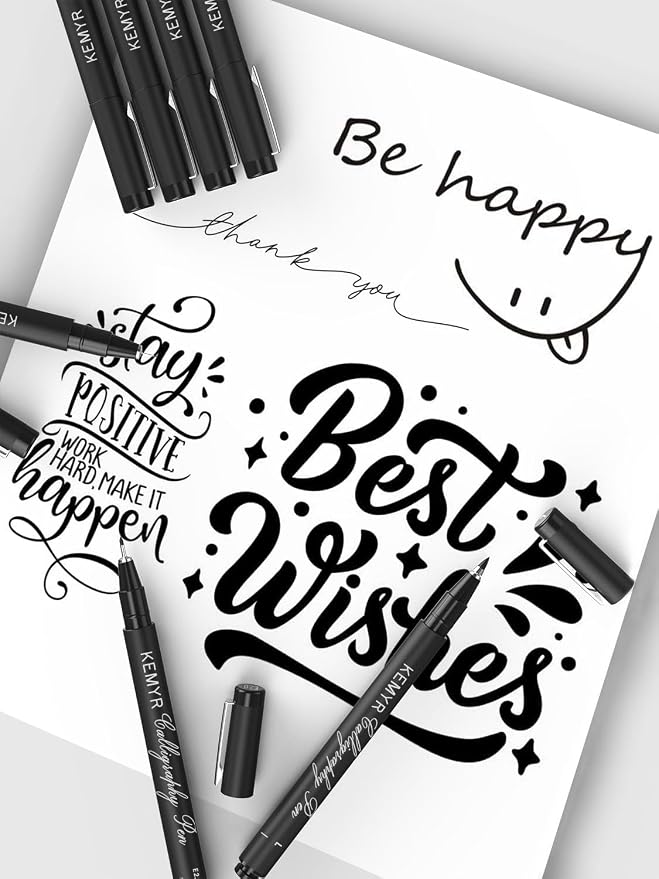 KEMYR 4 Micro Fine liner Drawing Art Pens Calligraphy Pens: XS Size Black Art - Image 6
