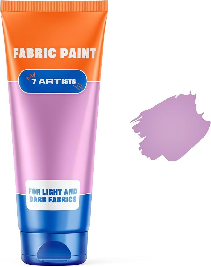 Lavender Fabric Paint 2 fl. oz Tube – Permanent Fabric Paint Lavender Clothes | by 7+Artists