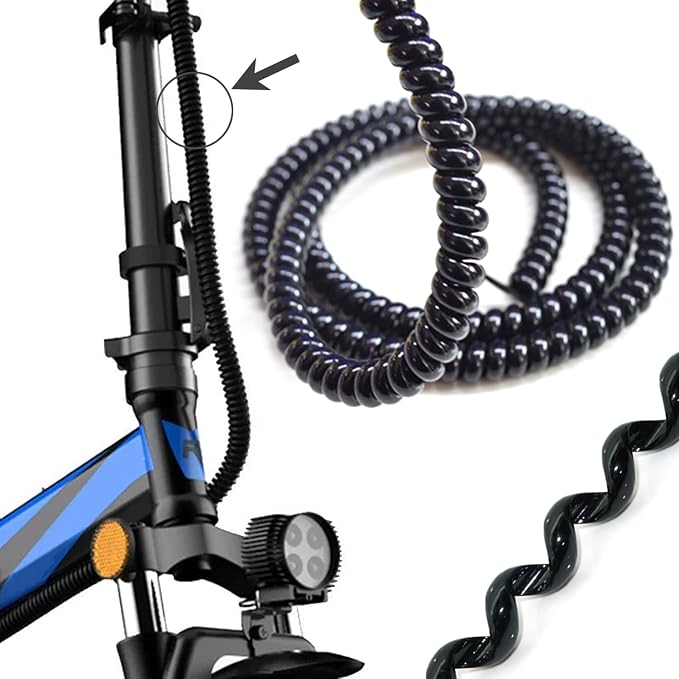 3.28ft – 1/4 inch Motorcycle TPU Wire Loom, Bicycles Flexible Cable Cover by Pthene