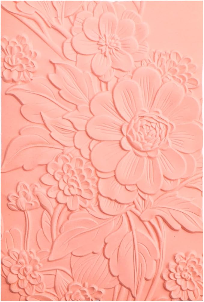 3D Embossing Folder for Card Making Texture Fades Blossom Bloom Floral Plastic by CYFUNDESIGN