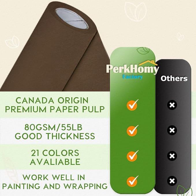 PerkHomy Coffee Kraft Paper Roll 36" x 1 - Image 3
