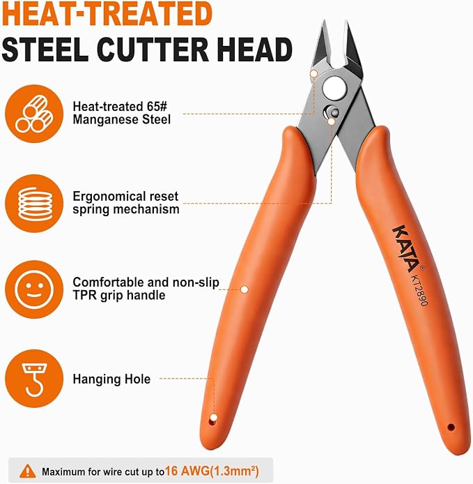 KATA Micro Wire Cutters Pliers: Precision Flush Cutter Tool - Image 3
