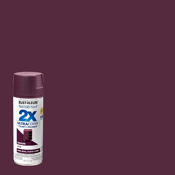 Rust-Oleum Painter's Touch 2X Ultra Cover Spray Paint, Satin Aubergine - Image 2