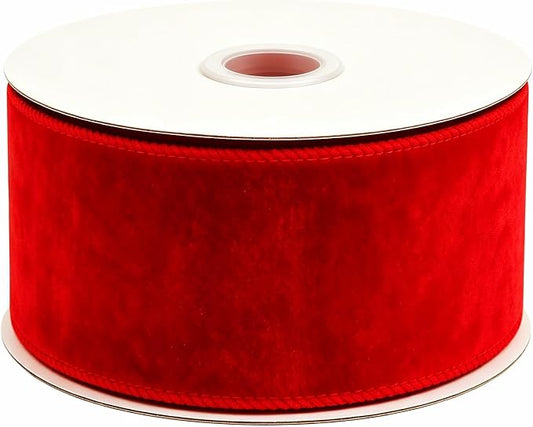Songye Velvet Ribbon 10 Yards Christmas Velvet Wired Ribbons by Unknown