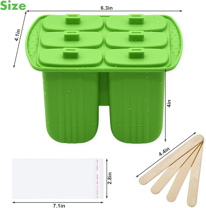 Bangp Popsicle Molds 6-cavity, Non-BPA Silicone Ice Pop Maker | Silicone - Image 5