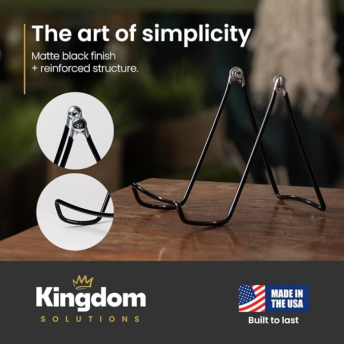 KINGDOM SOLUTIONS MADE IN USA 2-Pack Adjustable Black Metal Easels - Image 6
