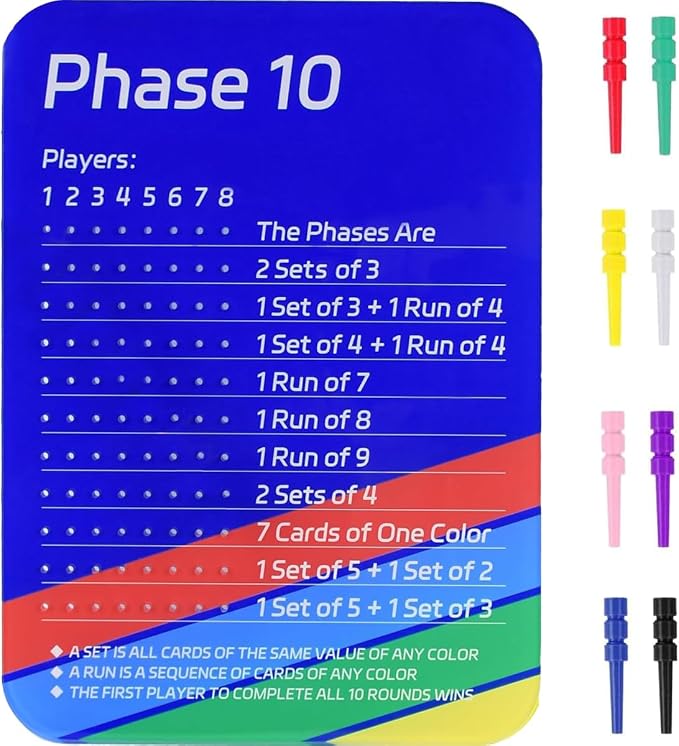 Upgrade Phase 10 Scoreboard, 2026 New Acrylic Scoreboard by Give+you+a+new+world+lifestyle