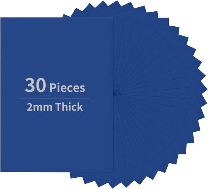biguphate 30 Pack Blue EVA Foam Sheets, 11.8 x 7.87 Inch, 2mm Thick Foam Paper by Biguphate