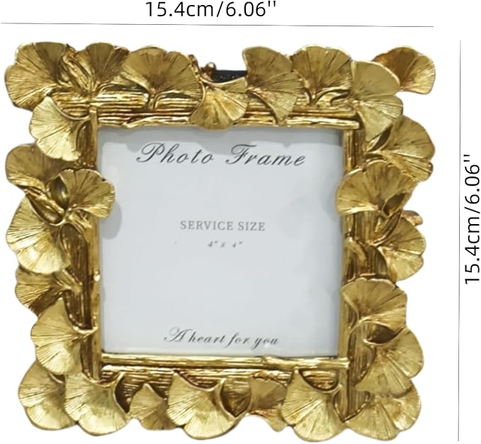 1PCS 4x4 Ginkgo Resin Picture Frame - Image 2