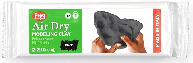 Pepy Premium European Air Dry Modeling Clay Black 2.2 lb Bar - Image 6