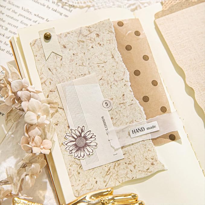 84 Sheets Small Textured Scrapbook Paper and 3D Embossed Collage Paper - Image 4