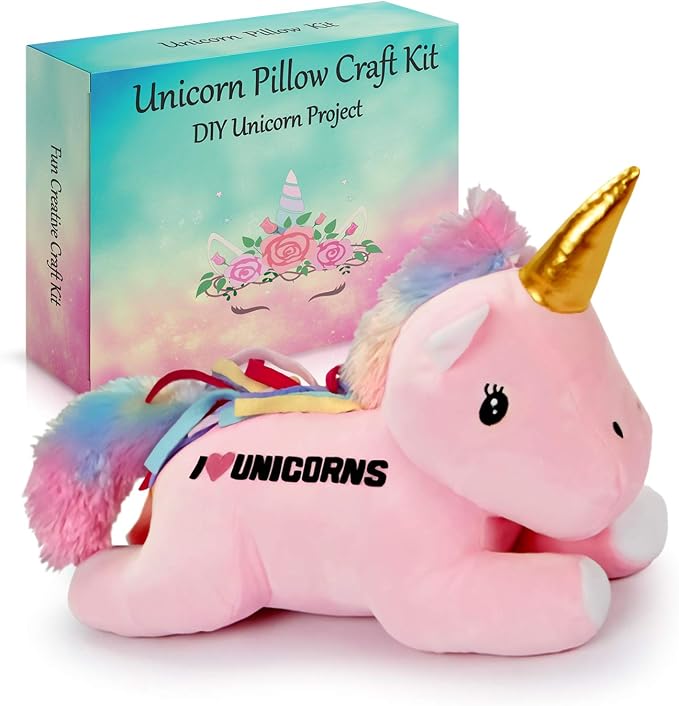 Make Your Own Unicorn Pillow Kit Arts and Crafts by 2Pepers