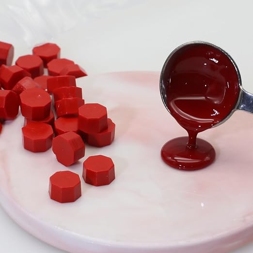 Crimson 300 Pcs Wax Seal Beads, Bright Red, Smokeless Odorless Non-Toxic Quick - Image 2