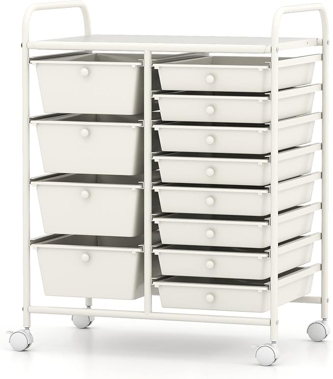 BECOMFORT 15-Drawer Rolling Cart by BECOMFORT