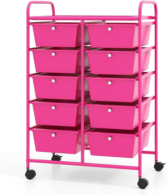 BECOMFORT 10-Drawer Rolling Cart by BECOMFORT