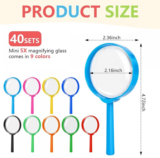SenseYo 40 PCS Mini Magnifying Glass - Image 2