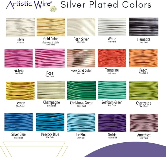 Artistic Wire, 24 Gauge Silver Plated Tarnish Resistant Colored Copper Craft - Image 4