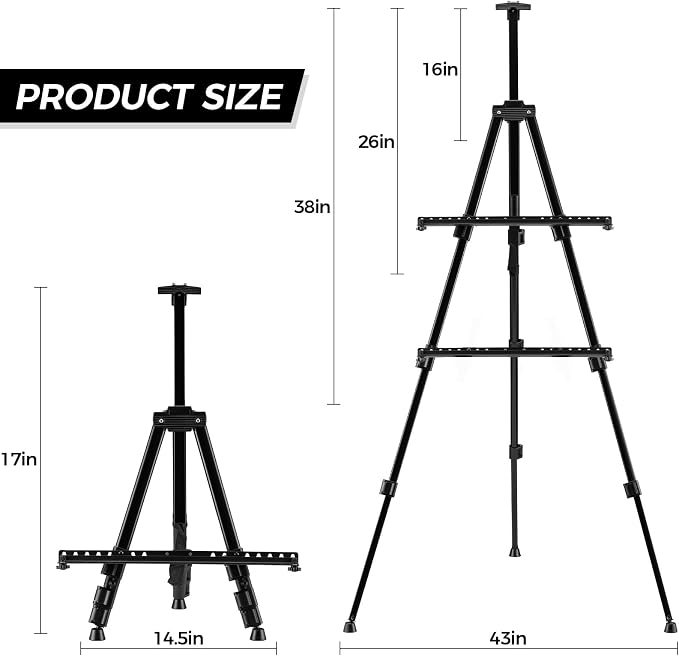 RRFTOK 3 Pack 17-66 Inch Art Easel Stand - Image 5