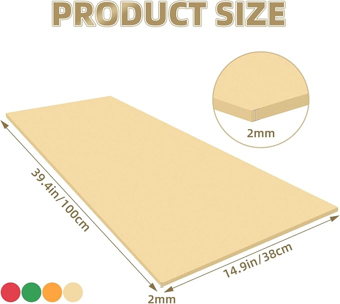 biguphate EVA Foam Roll - 2mm Thick Beige Craft Foam Sheets - 15" x 39" Large - Image 2