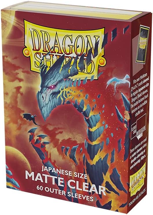 Dragon Shield 60 ct Japanese Matte Outer Sleeves Clear 60 ct Card Individual - Image 2