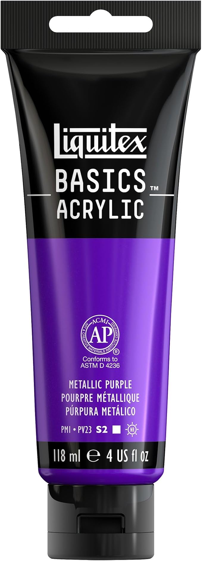 Liquitex BASICS Acrylic Paint, 118ml Tube, Metallic Purple by Liquitex