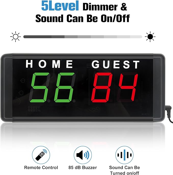 Samshow LED Electronic Scoreboard Digital Score Keeper - Image 5