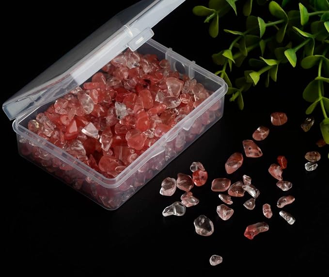 Natural Chip Stone Beads Watermelon Red 5-8mm About 400 Pieces Irregular - Image 3