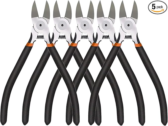 BOENFU Wire Cutters Heavy Duty 5 Pack Side Cutters 6 Inches Wire Snips Flush by BOENFU