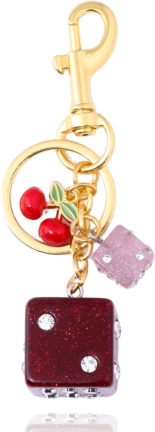Dice Bag Charms Keychain for Women Men by Disengor