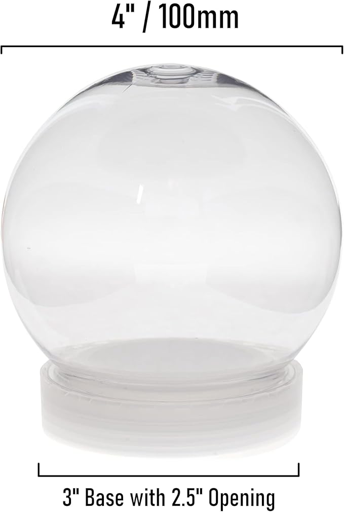 Creative Hobbies Pack of 6 4 Inch DIY Snow Globe Water Globe - Image 4