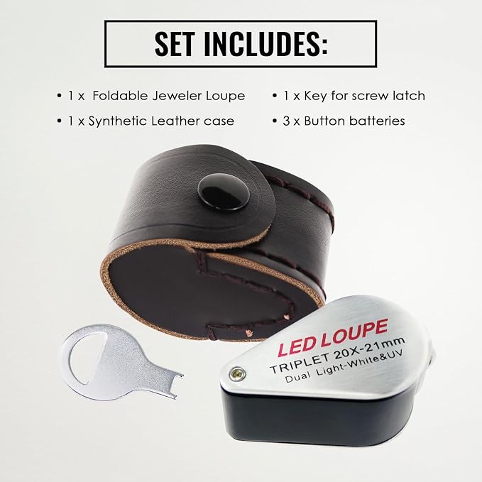 20x Foldable Pocket Magnifier Jewelers Loupe - Image 9