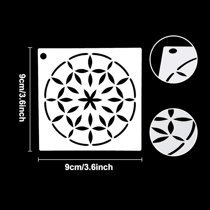 Augshy 56 Pack Mandala Stencils - Image 4