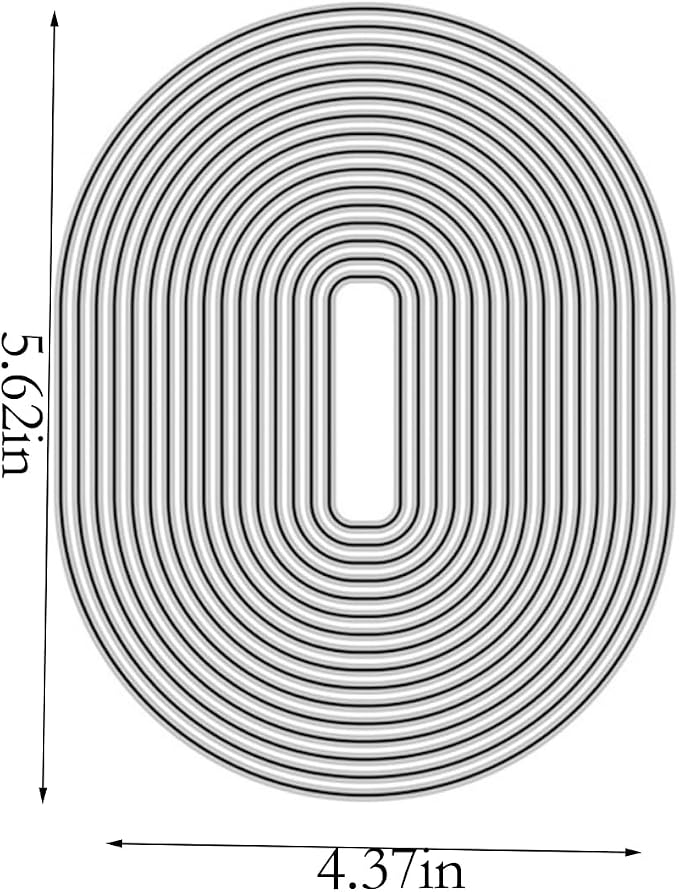 Oval Border Die Cuts for Card Making, Metal Cutting Dies Embossing Paper Dies - Image 2