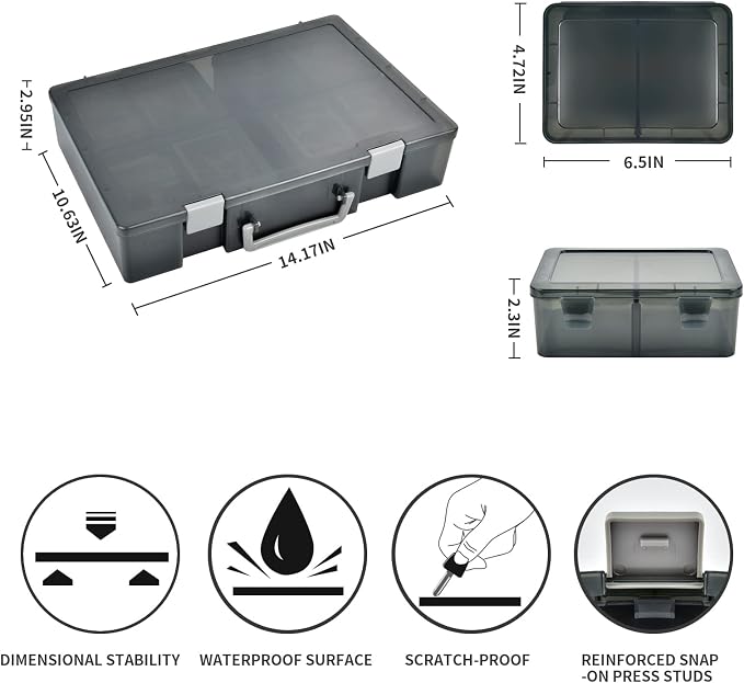 ALCYON 1600+ Trading Card Storage Box, Waterproof Plastic TCG Card Organizer - Image 5