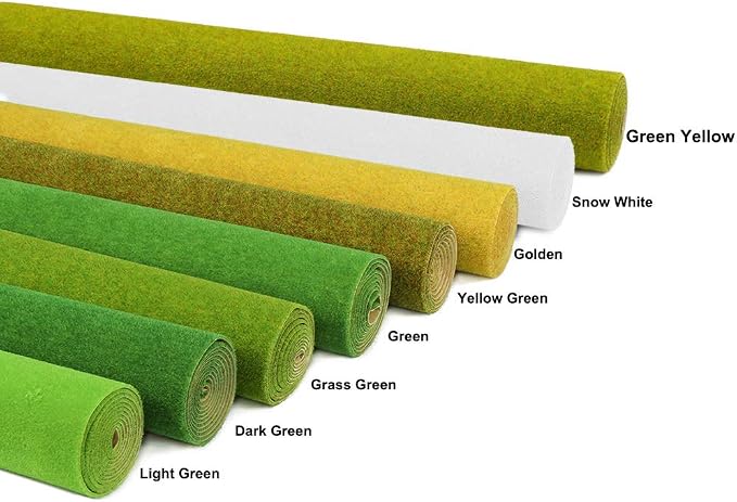 CP103 Artificial Model Grass Mat Trains Green Yellow 40x100cm or 15.7''x 39'' - Image 5